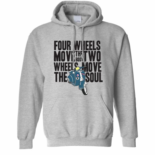 Biking Hoodie Two Wheels Move The Soul Biker Slogan Motivational Quote